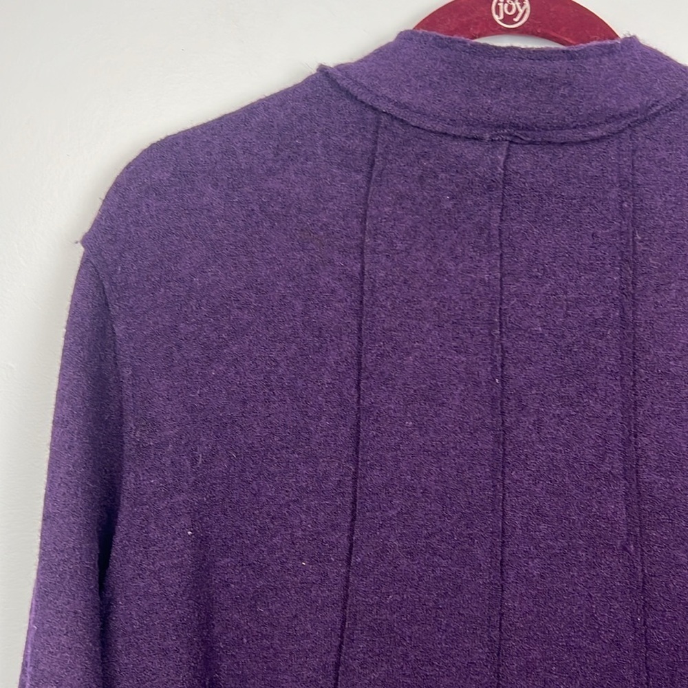 Coldwater Creek large purple wool felted art to wear button down chore coat - Picture 10 of 10